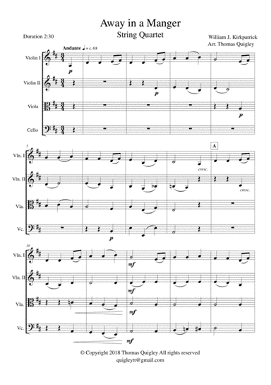 Away in a Manger (arr. Thomas Quigley)