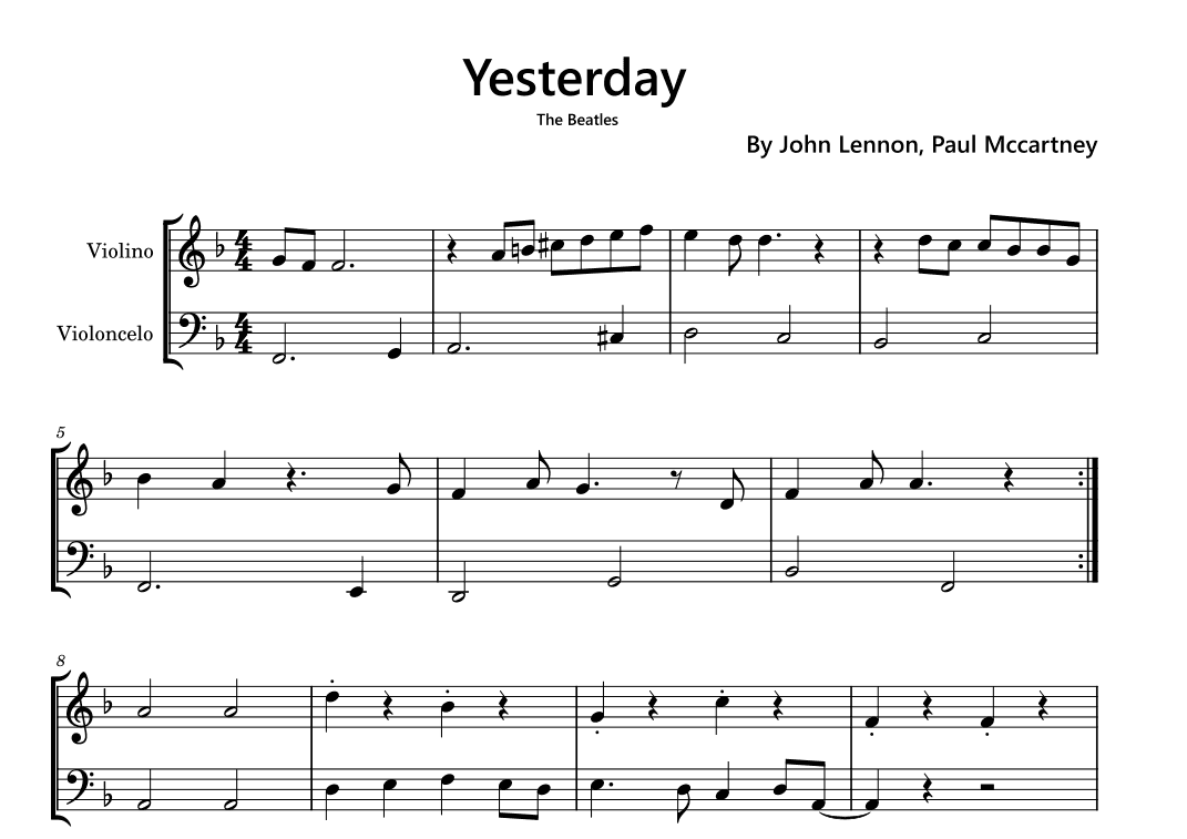 Yesterday (arr. Funtom)