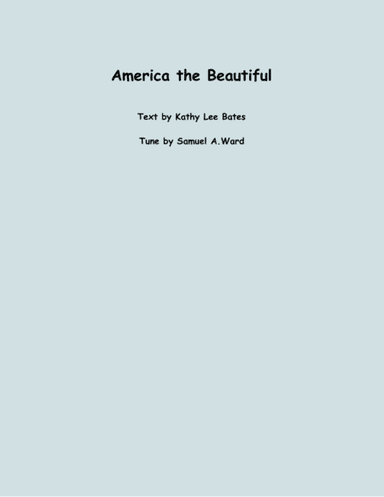 America the Beautiful (two violins and cello) (arr. Lena Seeger)