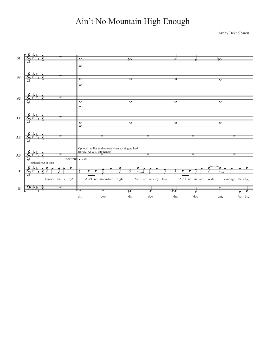 Ain't No Mountain High Enough (arr. Deke Sharon)