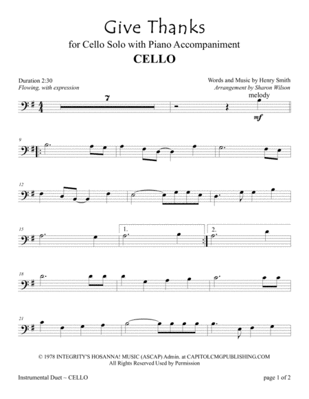 Give Thanks (arr. Sharon Wilson)