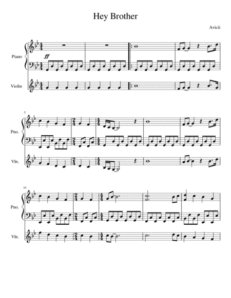 Hey Brother (arr. Published by Leonardo Rosa)