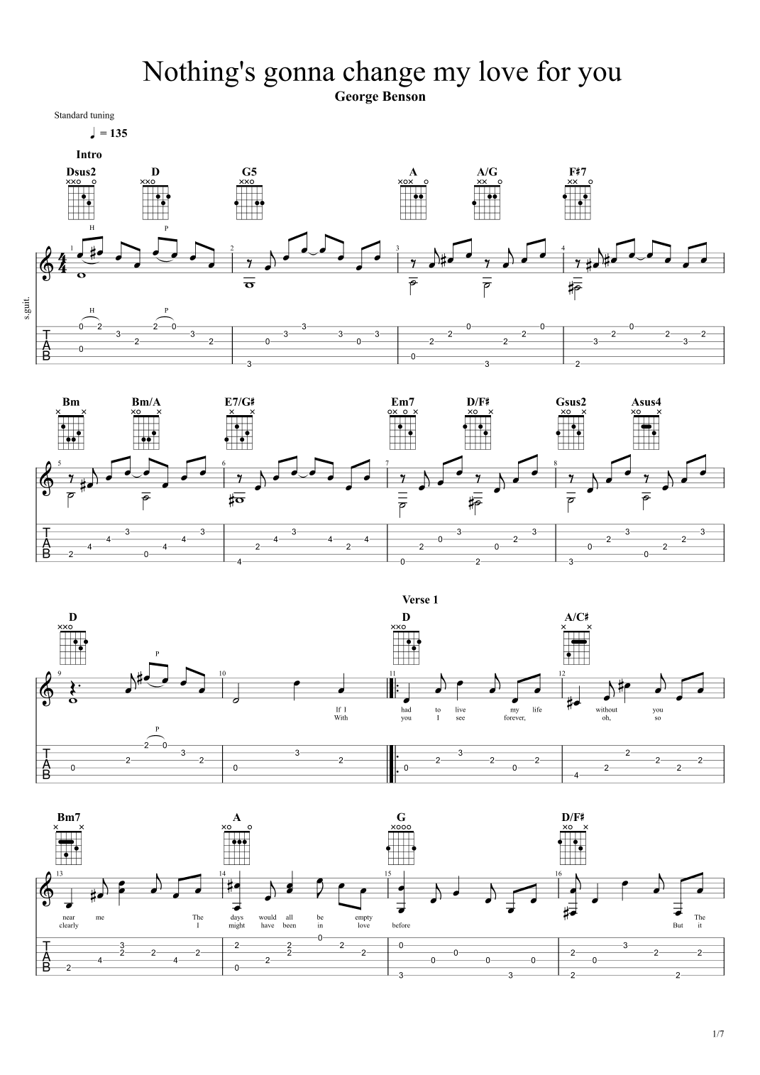 Nothing's Gonna Change My Love For You (arr. Carolina Díez)