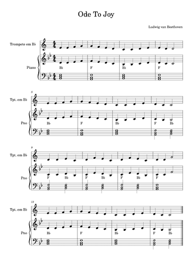 Ode To Joy - Trompete e Piano (arr. Neuzélio Mendes)