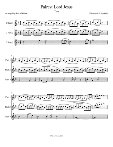 Fairest Lord Jesus (arr. Beka Wilson)
