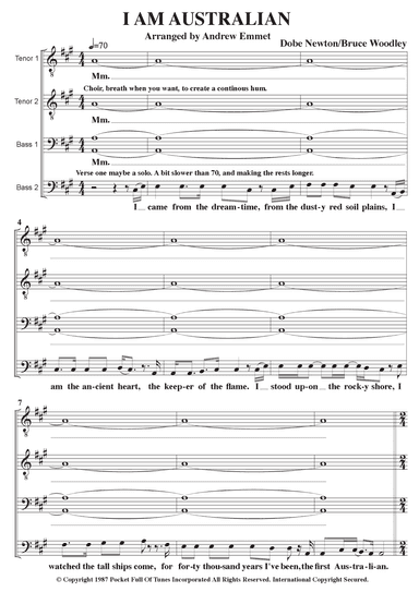 I Am Australian (arr. Andrew Emmet)