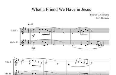 What a Friend We Have in Jesus (Violin Duet) (arr. B. C. Dockery)
