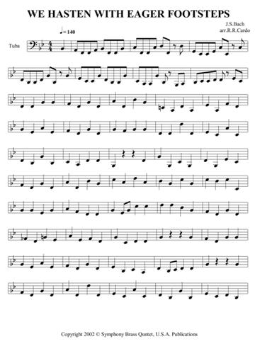 Easter Music - 3. We Hasten with Eager Footsteps (Tuba) (arr. R.R.Cardo)
