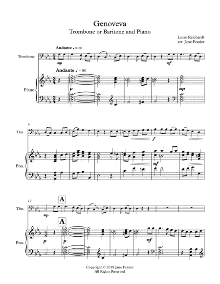 Genoveva (arr. Jane Frasier)