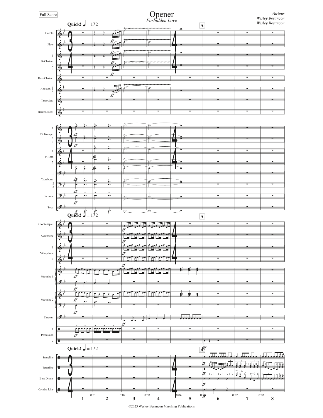Romeo And Juliet Overture (Opener Forbidden Love) (arr. Wesley Besancon)