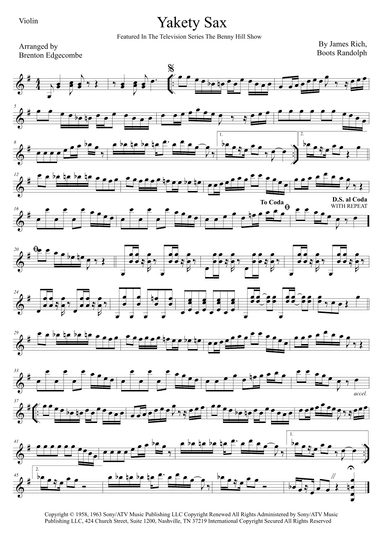 Yakety Sax (arr. Brenton Edgecombe)