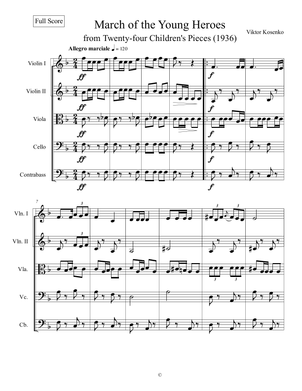 March of the Young Heroes - Score Only (arr. Robert Debbaut)