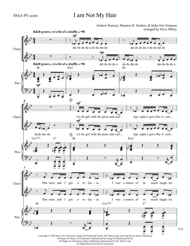 I Am Not My Hair (arr. Steve Milloy)