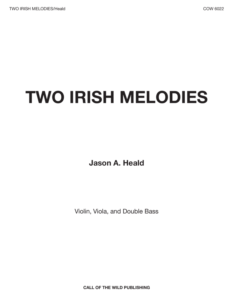 "Two Irish Melodies" for string trio (arr. Jason A. Heald)