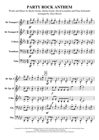 Party Rock Anthem (arr. Alice Hoven)