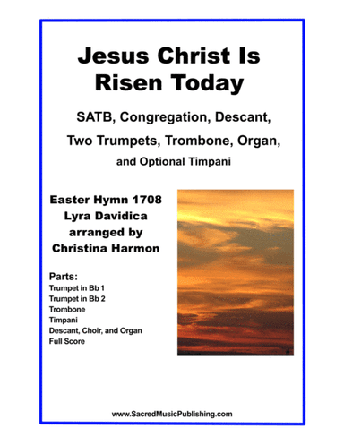 Jesus Christ Is Risen Today - SATB, Brass Trio, and Organ (arr. Christina Harmon)