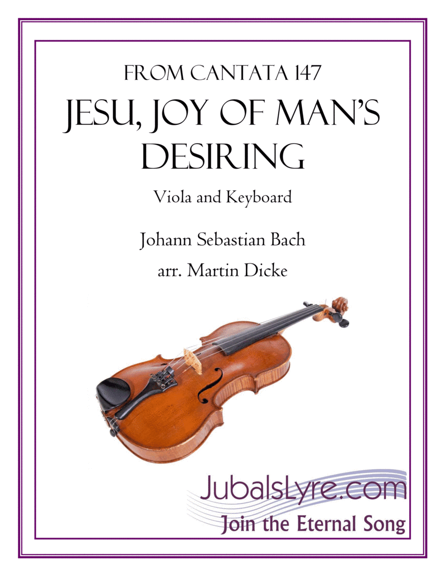 Jesu, Joy of Man's Desiring (Viola and Keyboard) (arr. Martin Dicke)