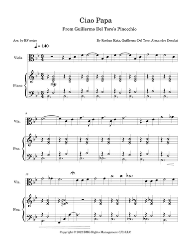 Ciao Papa (arr. RF notes)