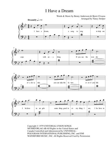 I Have A Dream (arr. Nancy Stolper)