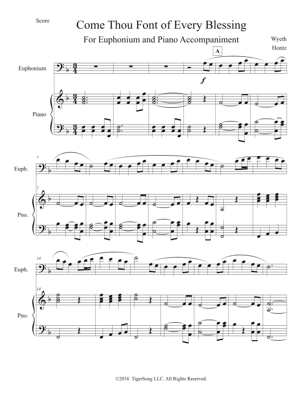 Come Thou Font (Variations for Solo Euphonium) (arr. Nathaniel Hontz)