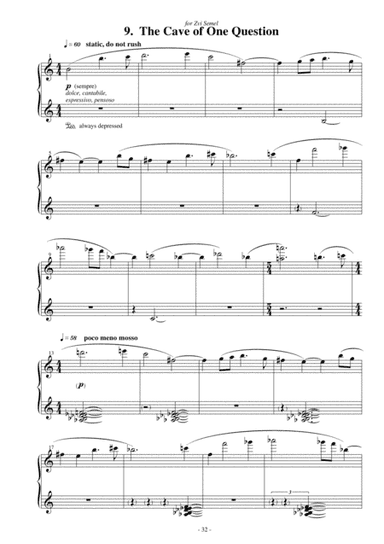 "The Cave of One Question One Question" - for Solo Piano [from the piano cycle "The Old Photo Box"]