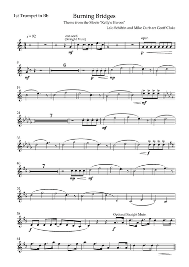 Burning Bridges (arr. Geoff Cloke)