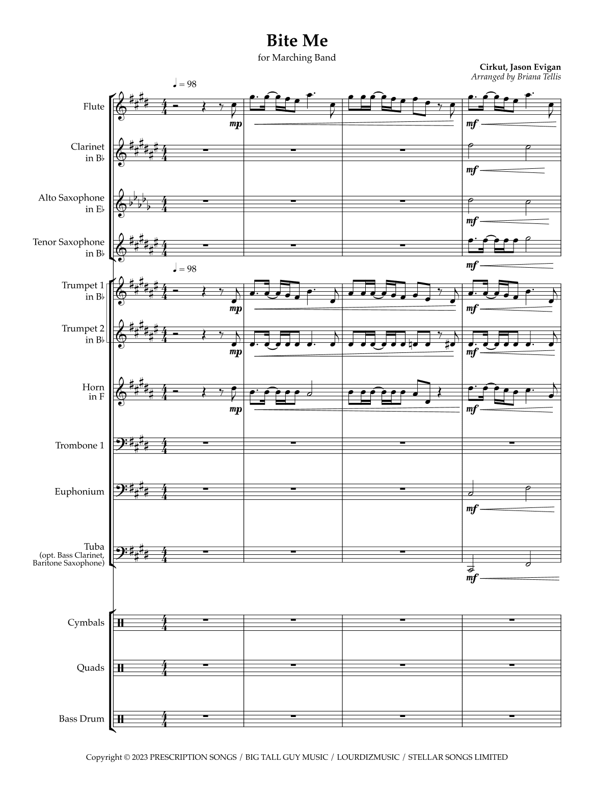 Bite Me (arr. Briana Tellis)