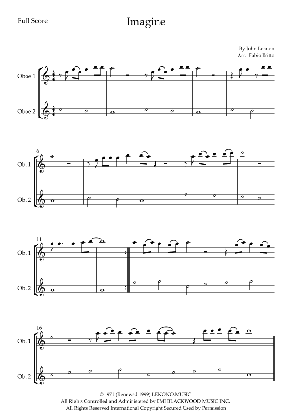 Imagine (arr. Fabio Britto)