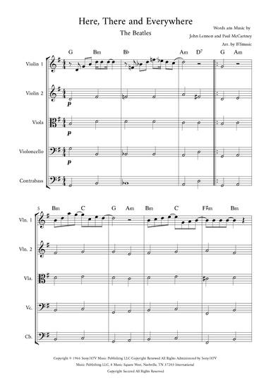 Here, There And Everywhere (arr. BTmusic)