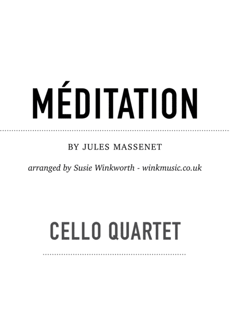 Meditation from Thais (arr. Susie Winkworth winkmusic.co.uk)