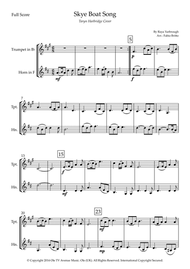 Skye Boat Song (arr. Fabio Britto)