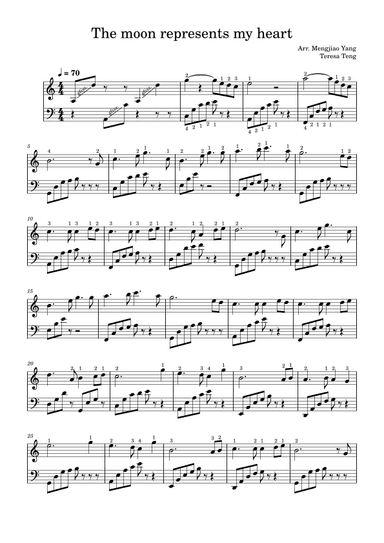 The Moon Represents My Heart (arr. Mengjiao Yang)