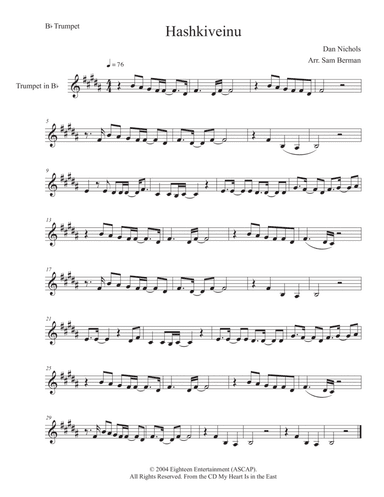 Hashkiveinu (arr. Sam Berman)