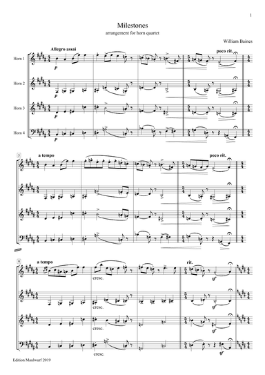 Milestones (arr. Edition Maulwurf)