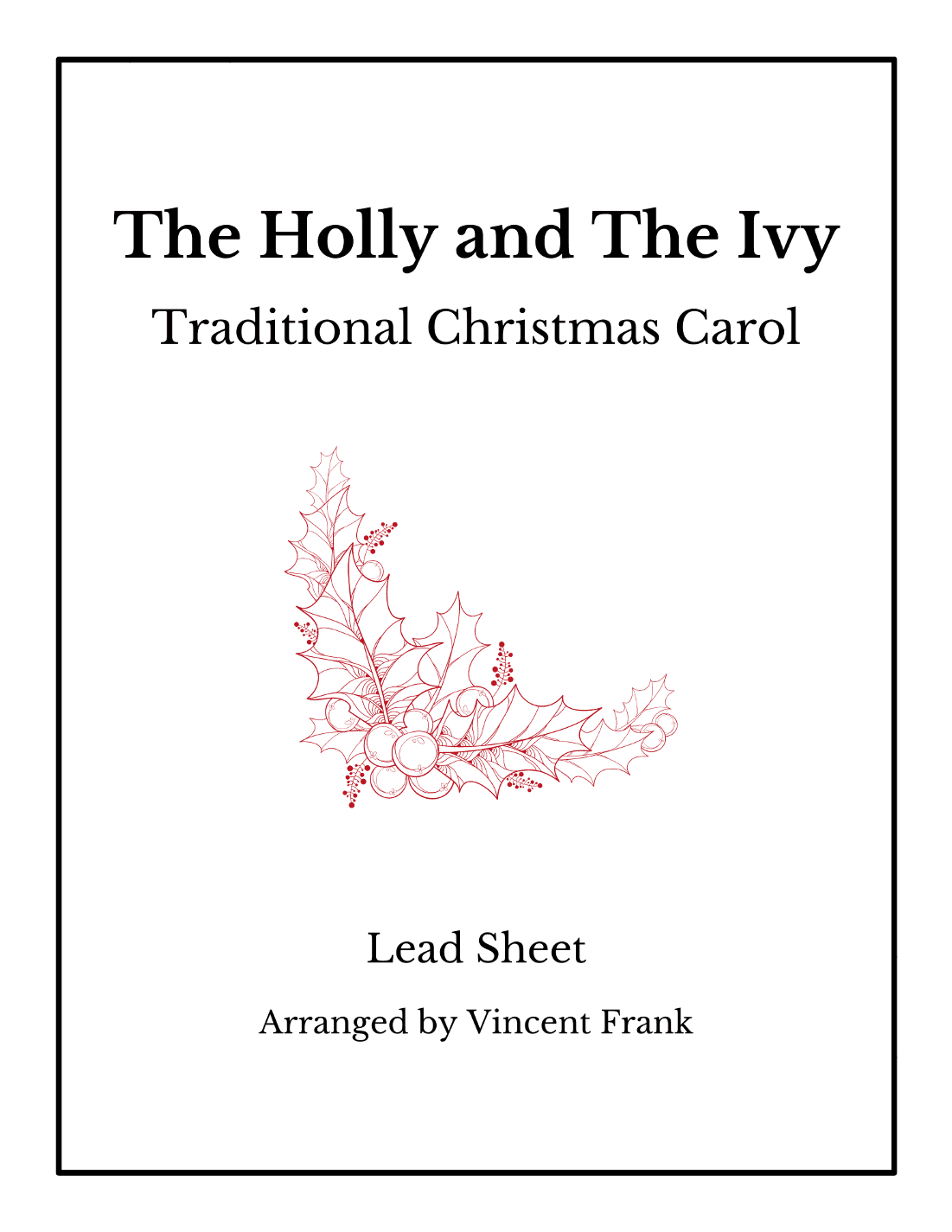 The Holly and the Ivy (arr. Vincent Frank)