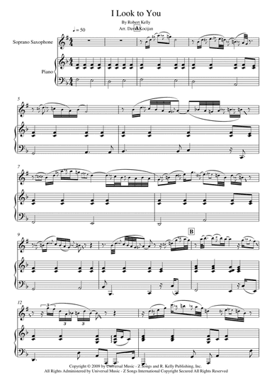 I Look To You (arr. David Kocijan)