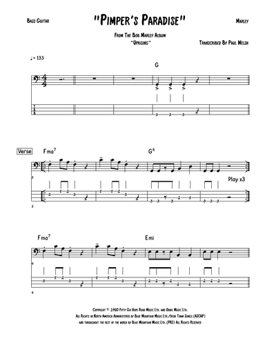 Pimper's Paradise (arr. Accubass)