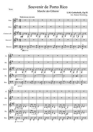 Souvenir de Porto Rico (Woodwind Quintet) (arr. Rotem Weinberg)