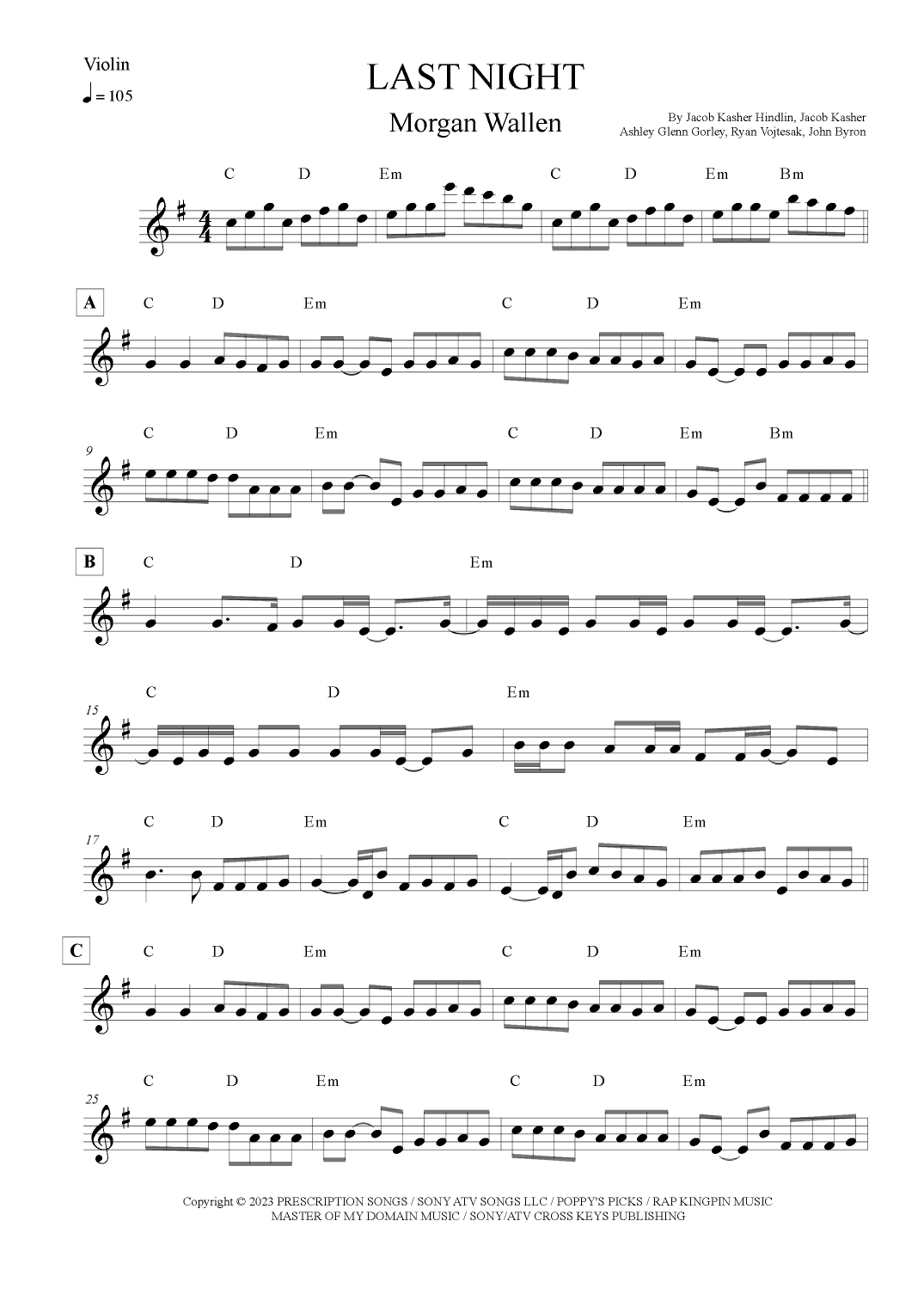 Last Night (arr. Leo Silva)