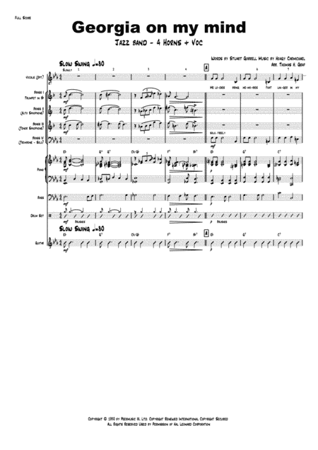 Georgia On My Mind (arr. Thomas H. Graf)