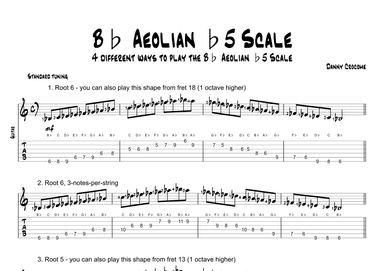 Bb Aeolian b5 Scale (4 Ways to Play)