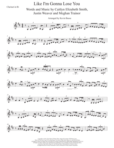 Like I'm Gonna Lose You (arr. Kevin Busse)