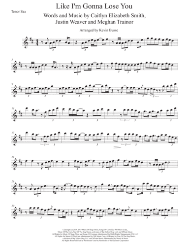 Like I'm Gonna Lose You (arr. Kevin Busse)