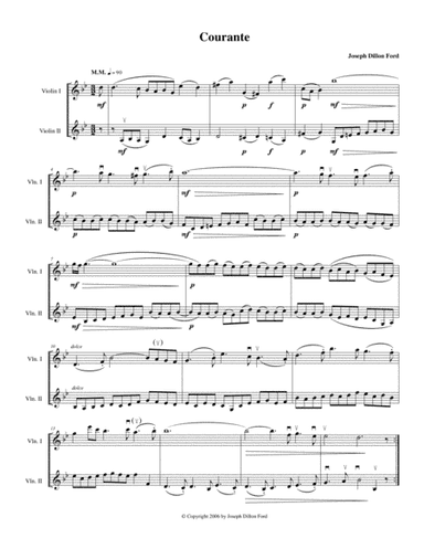 Suite for Two Violins - 2 Courante