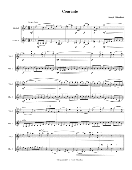 Suite for Two Violins - 2 Courante