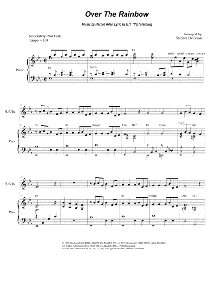 Over The Rainbow (from The Wizard Of Oz) (arr. Stephen DeCesare)