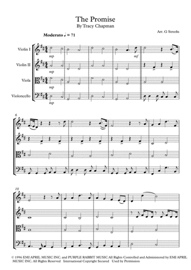 The Promise (arr. G Streeks)