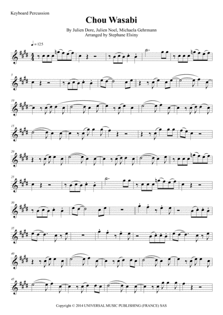 Chou Wasabi (arr. Stephane ELSINY)