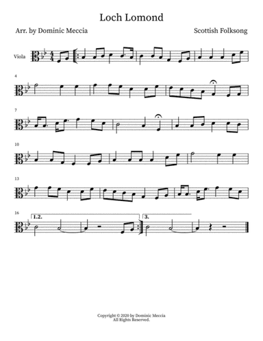 Loch Lomond (arr. Dominic Meccia)