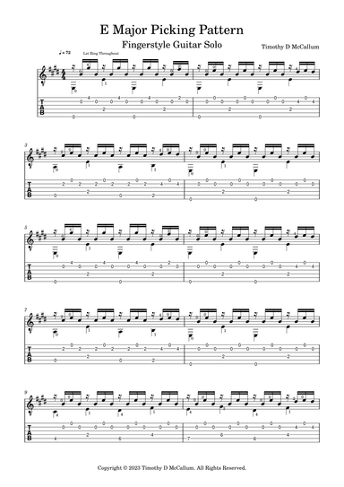 E Major Picking Pattern